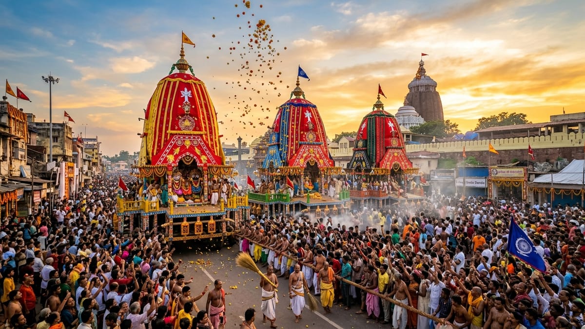 Jagannath Rath Yatra 2027: Date, Puri & Ahmedabad Schedule, 3 Chariots & Sacred Rituals