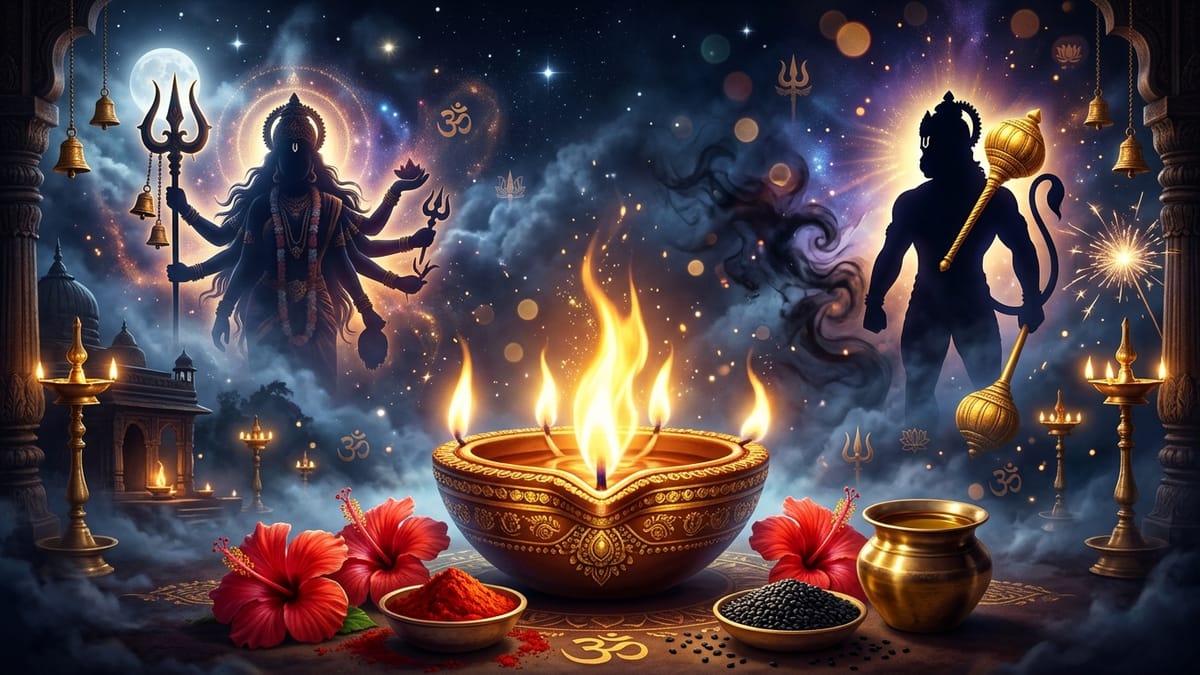 Kali Chaudas 2027: Date, Puja Muhurat, Naraka Chaturdashi Abhyanga Snan & Vidhi