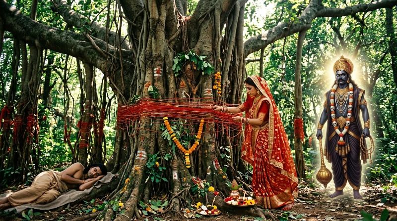 Vat Savitri Vrat Katha (Savitri, Satyavan & Holy Banyan Tree)